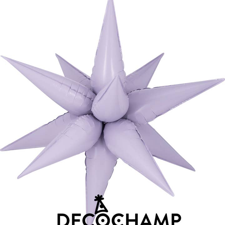 THE BALLOON HUB - Wholesale Balloon - DecoChamp Starburst 3D Foil Balloon - 26 in. (Choose Color)18