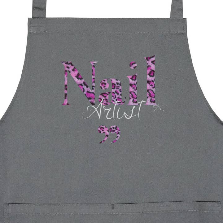 Doriana Cosmetics GmbH - Wholesale Apron - Apron with pocket - Nail Artist Purple Leo Pattern3