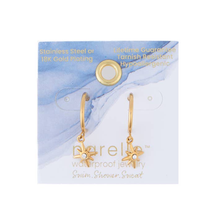 Howard's - Wholesale Hoop Earrings - Waterproof Earrings Narelle Starburst Charm C Hoop1