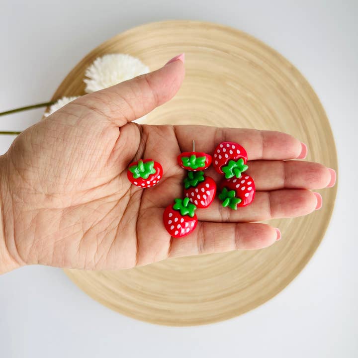 Strawberry Push Pins | Thumb Tacks | So Cute! for wholesale by Tiny Gift Society