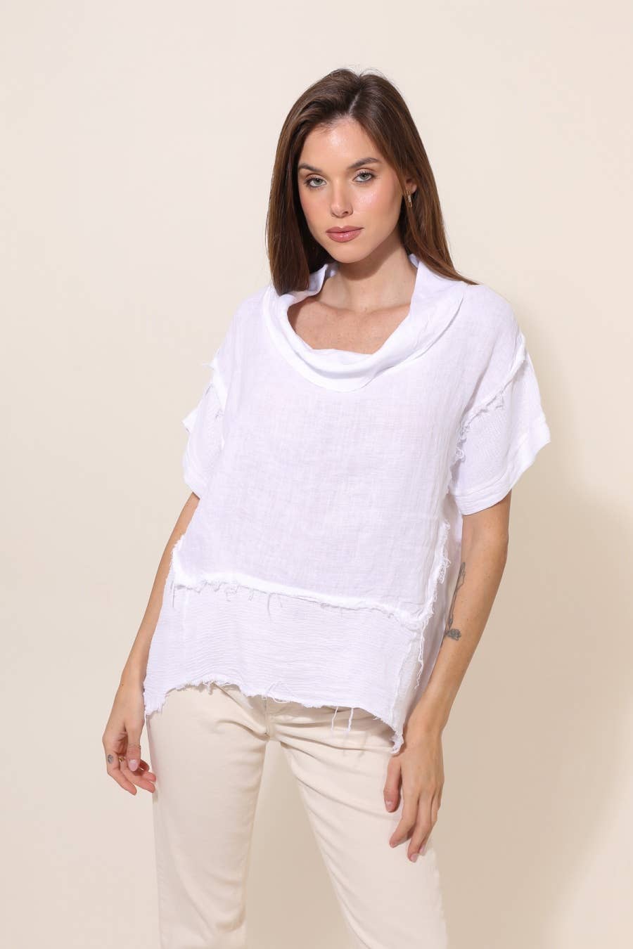 LÉA & LUC – Großhandel Bluse – Damen – 100 % Leinenbluse REF. 462331