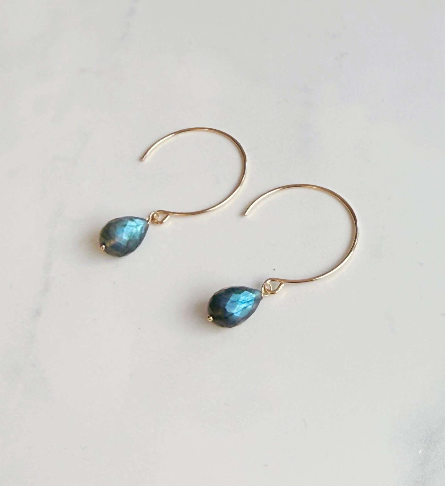 Bonnie Boardman Jewelry - Wholesale Hoop Earrings - Labradorite mini hoops