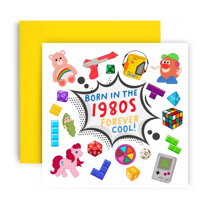 Born in 1980's Birthday Card for wholesale by Huxters