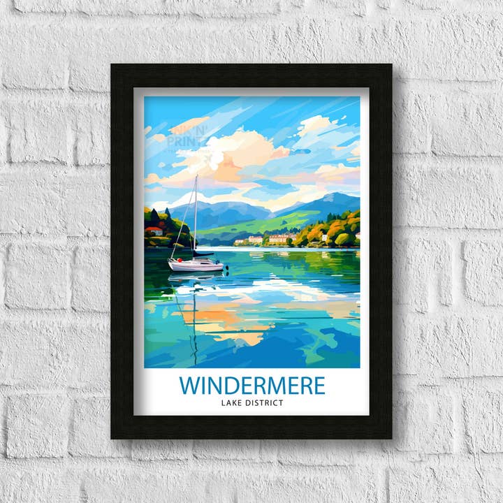 InkNPrintz – wholesale Art print – Lake Windermere Travel Poster1