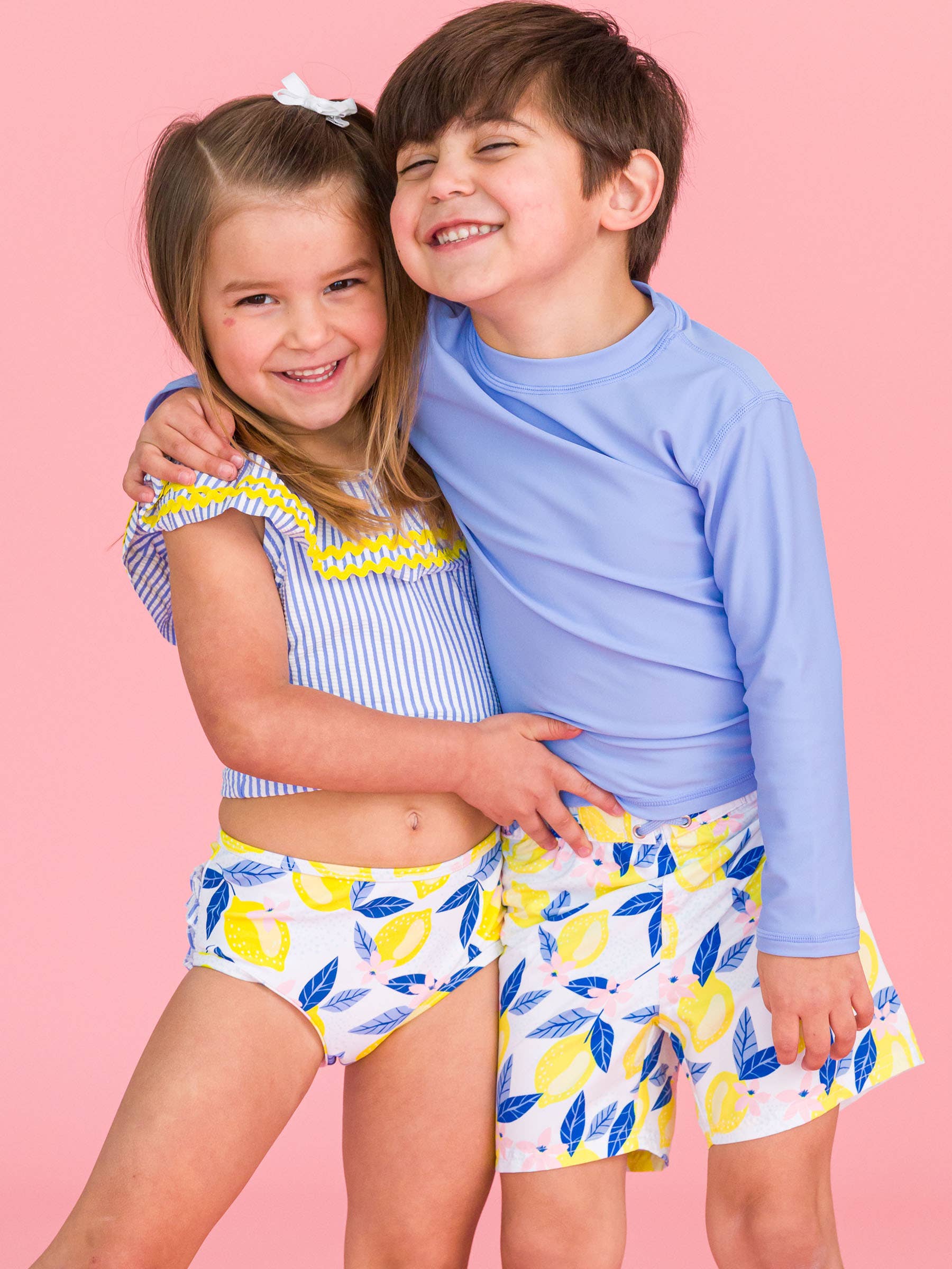 Boys Periwinkle Blue Long Sleeve Rash Guard for wholesale on Faire5