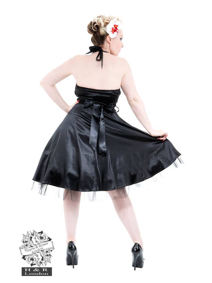 Hessar Trading CO LTD - Wholesale Dress - Women's - Smooth Satin Halter Swing Dress