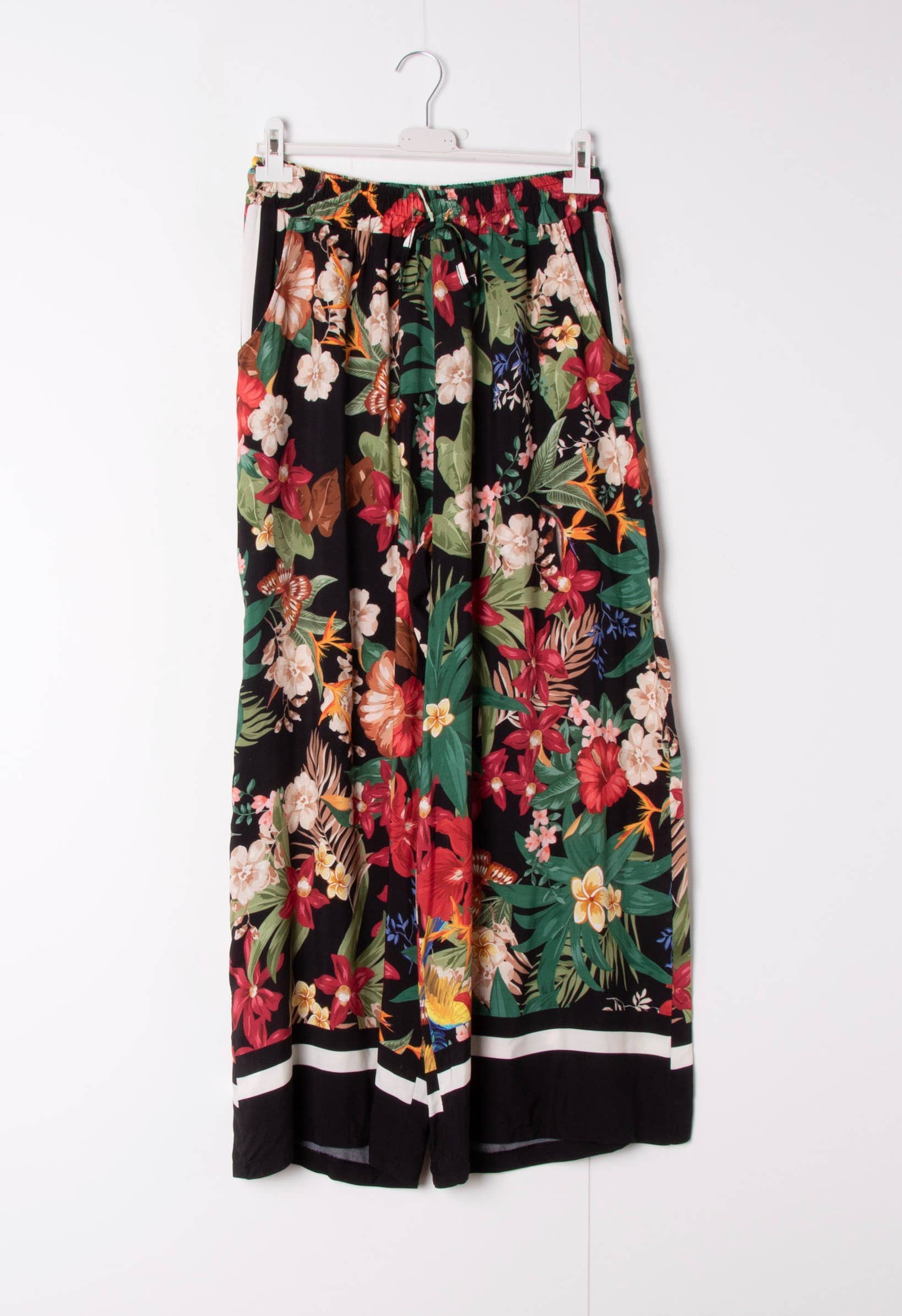 Happy look - Vente Pantalon – femme - Pantalon Large en Viscose Imprimée avec Taille Élastique9