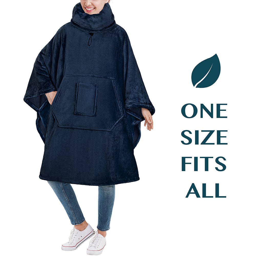 Pavilia - Wholesale Poncho - Women's - Neck Warmer Hooded Poncho Blanket33
