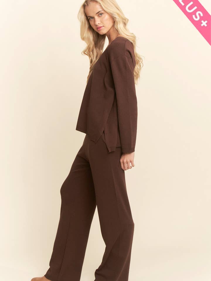 PLUS CONSISTS MATCHING KNIT ENSEMBLE SWEATER SET for wholesale by Davi & Dani