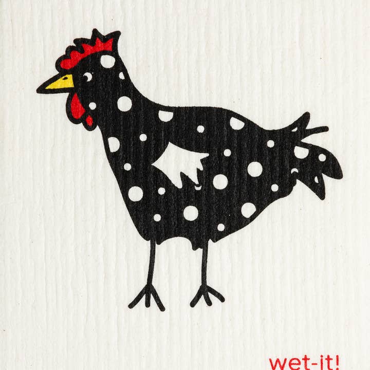 Spotted Black Chicken Swedish Cloth for wholesale by Wet-it!