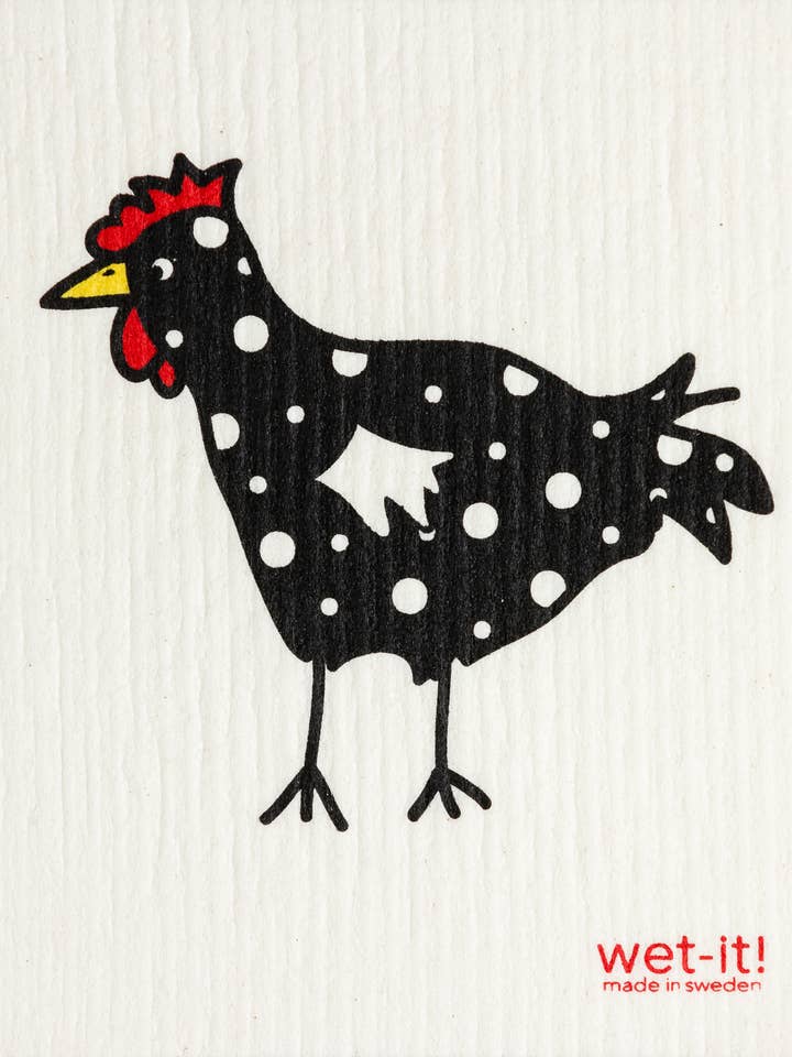 Gevlekte zwarte kip Zweedse doek voor wholesale door Wet-it!