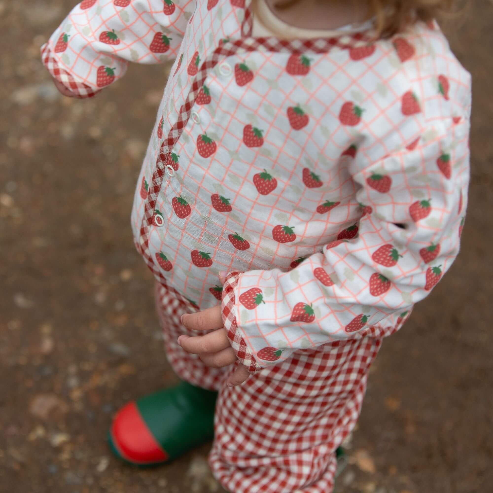 Strawberry Days Reversible Collarless Spring Jacket for wholesale on Faire9