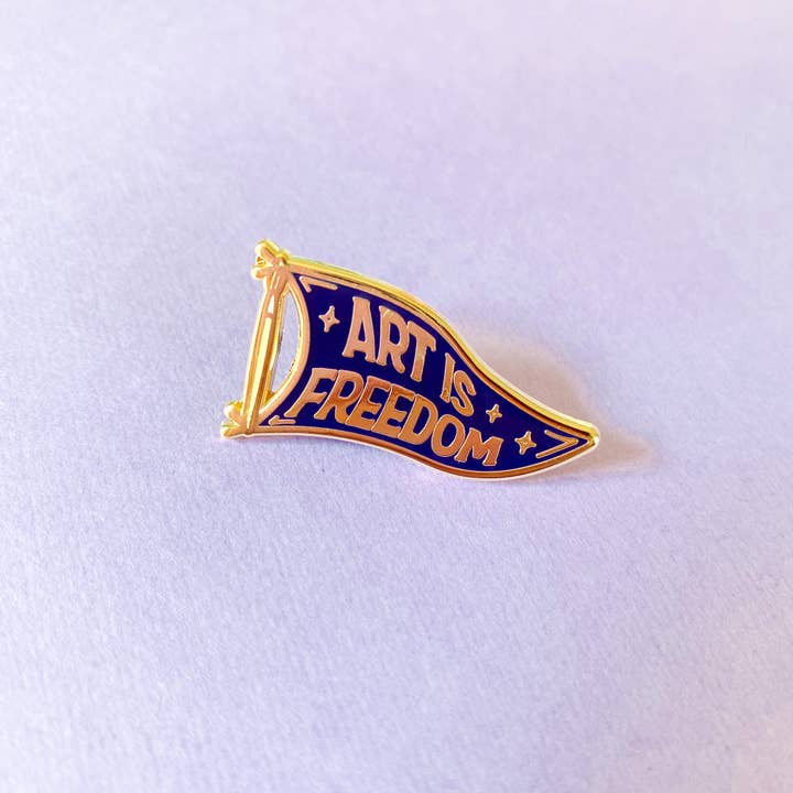 The Paint Sesh - Wholesale Lapel Pin/Button - Art is Freedom Pin | Artist Accessory | Artist Enamel Pin9