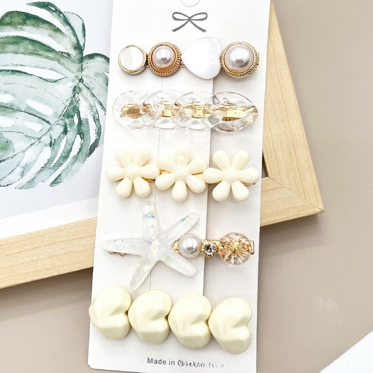 ACCITY - Wholesale Hair Clip - Women's - Rhinestone Pearl Hair Clip Set-Elegant Side Pin _CWASC0349641