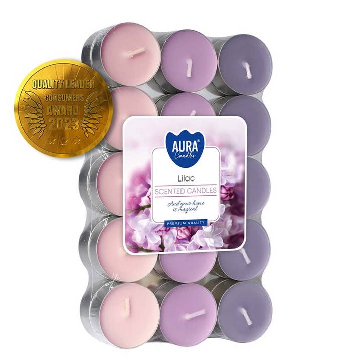 Candles Tea Light (30) Lilac (6 units) for wholesale by Esoterica Arte
