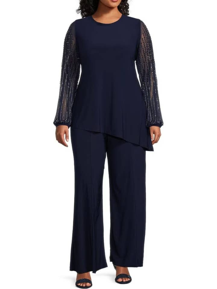 New Yorker's Apparel - Wholesale Top & Pant Set (NOT Loungewear) - Women's - Marina Asymmetrical Two-Piece Pant Set3