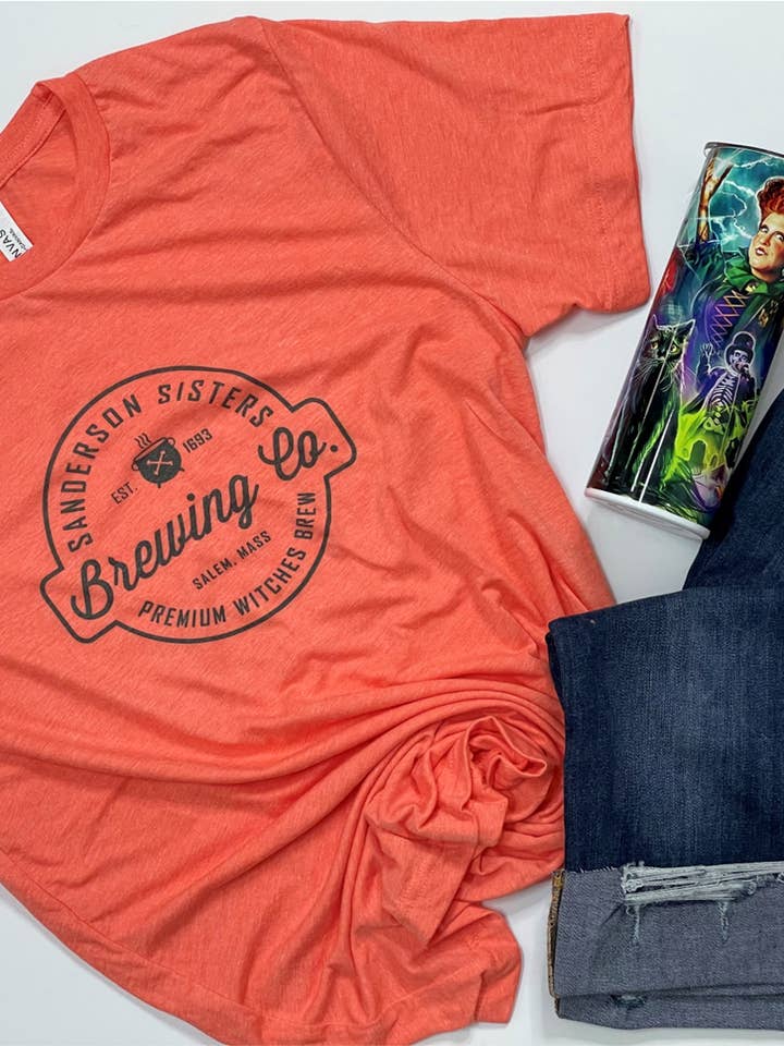 Orange Sanderson Brewing Co. Graphic Tee for wholesale by CMD Wholesale