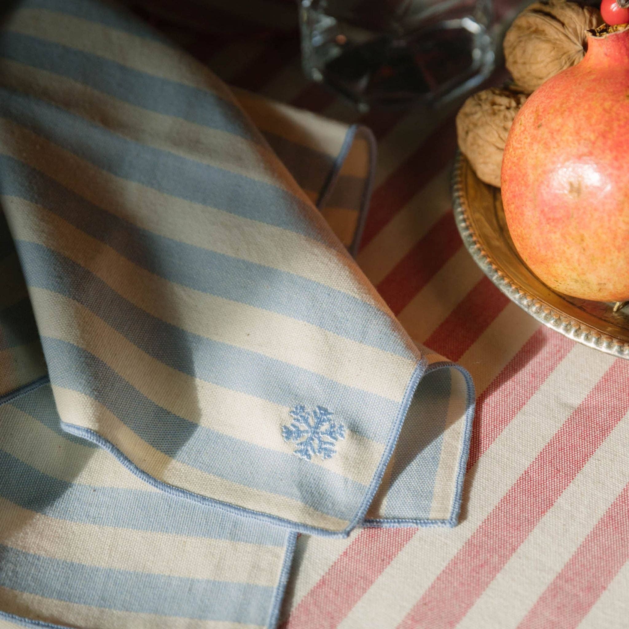 Torres Novas - Vente Serviettes de table en tissu - Serviettes Barra avec broderie de Noël4