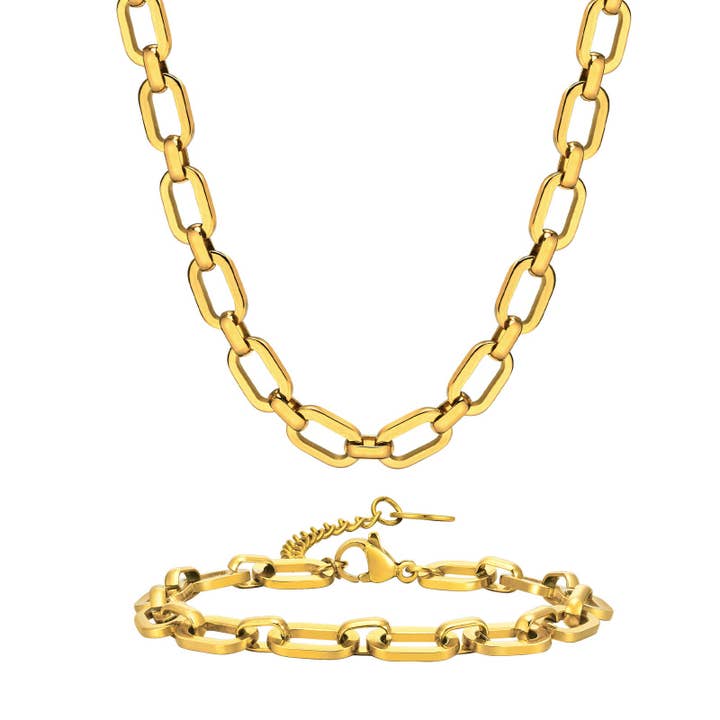 Koch La Ni Jewelry - Wholesale Link & Chain Necklace - 18K Gold Plated Luxe Link Necklace