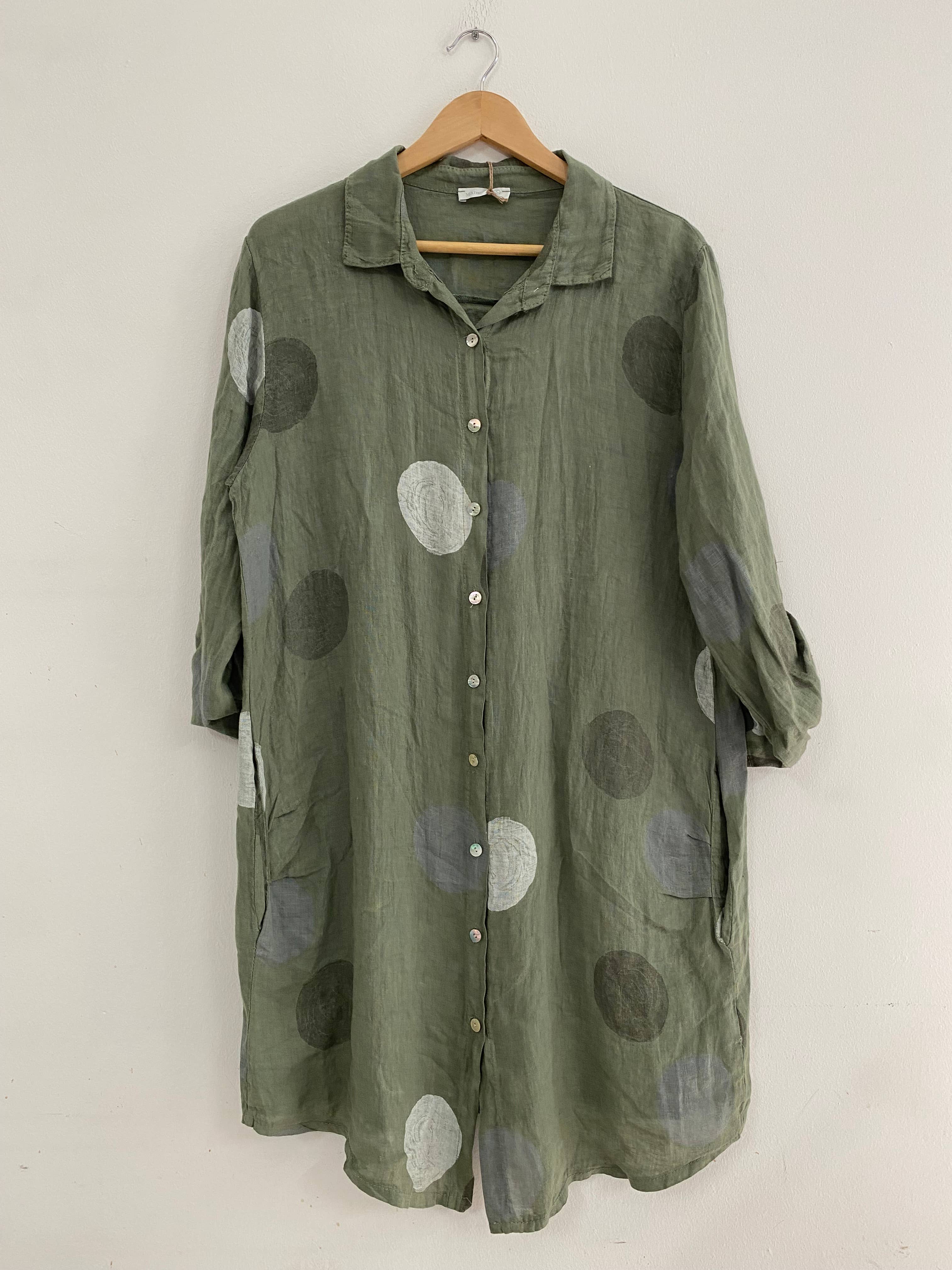 ORNELLA PARIS – Großhandel Kleid – Damen – LEL-R197A Leinenkleid6