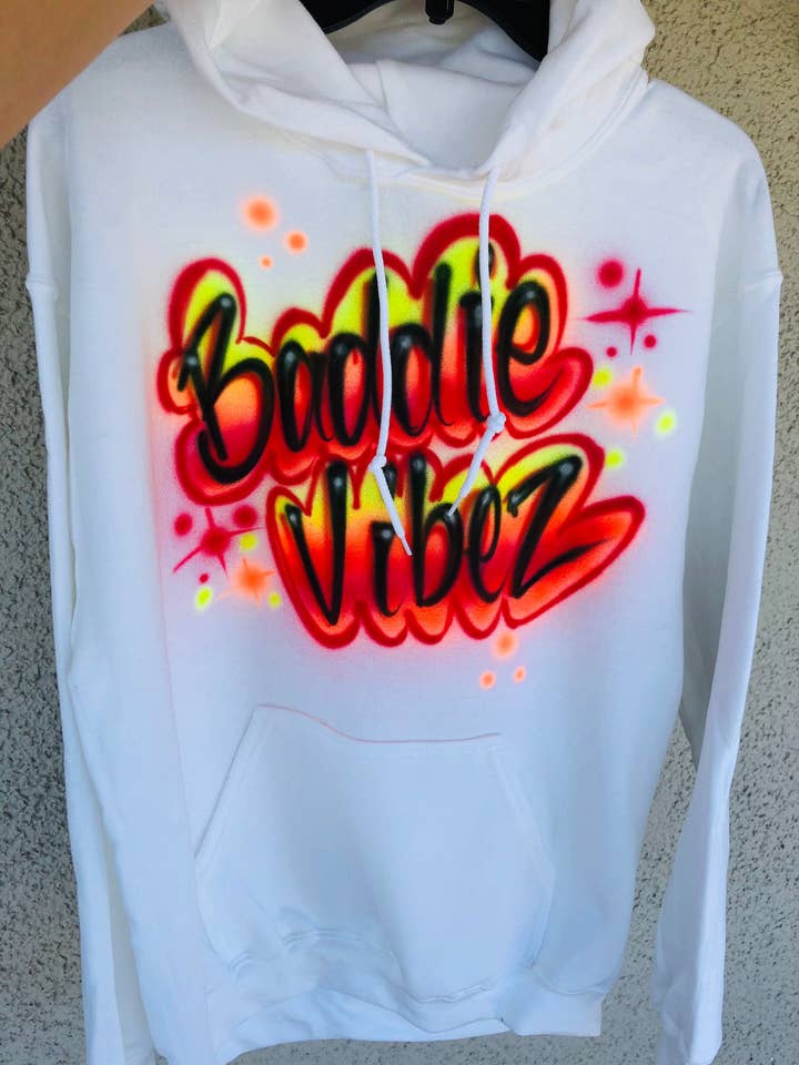 90s Clothing Custom Airbrush Hoodie for wholesale by Galveston Airbrush