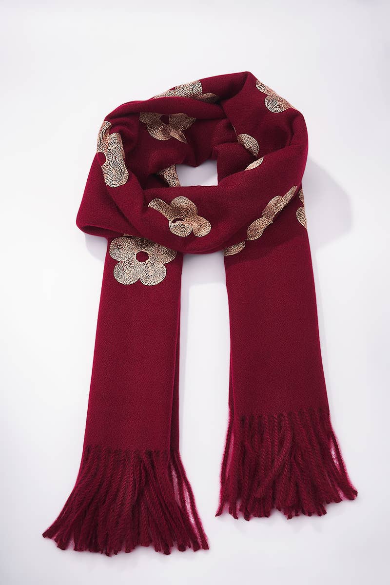 BYREN | ÉLINE L'ATELIER – Großhandel Schal – Damen – Wollschal mit Blumenmuster FL212DF1