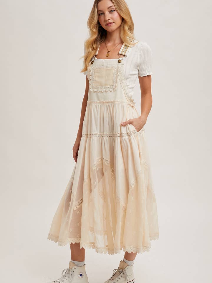 Bluivy - Wholesale Dress – Women's - LACE EMBROIDERED TULLE BIB MAXI DRESS15