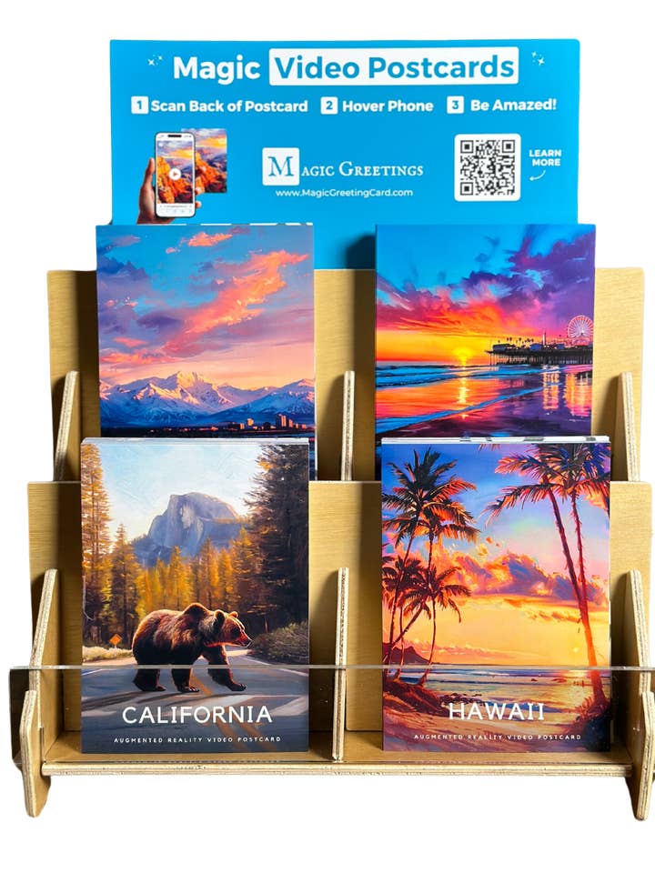 4 Pocket Counter 2 Tier Postcard Display (Cards Not Incl'd) for wholesale by Magic Greetings