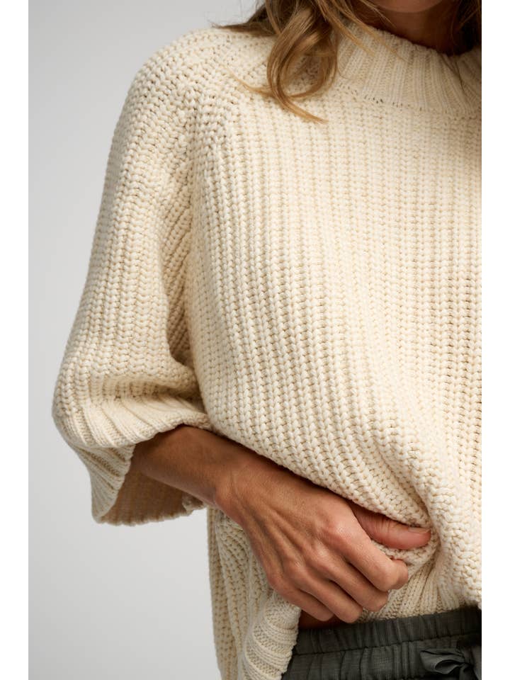 change rib knit - ecru melange for wholesale on Faire