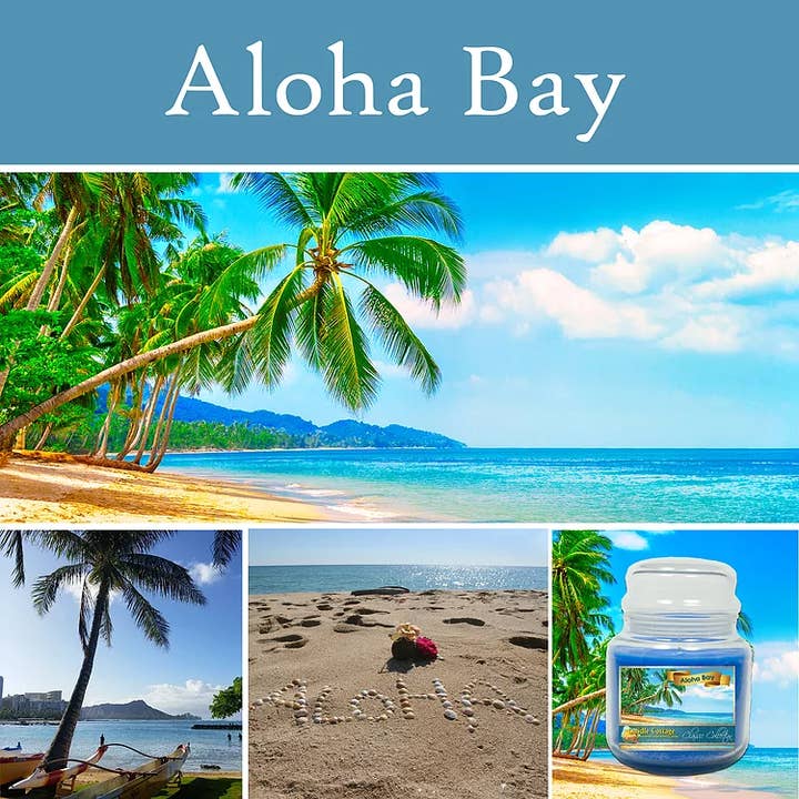 Aloha Bay Large Apothecary for wholesale by The Candle Cottage & DUOS Dual Fragrance Candles