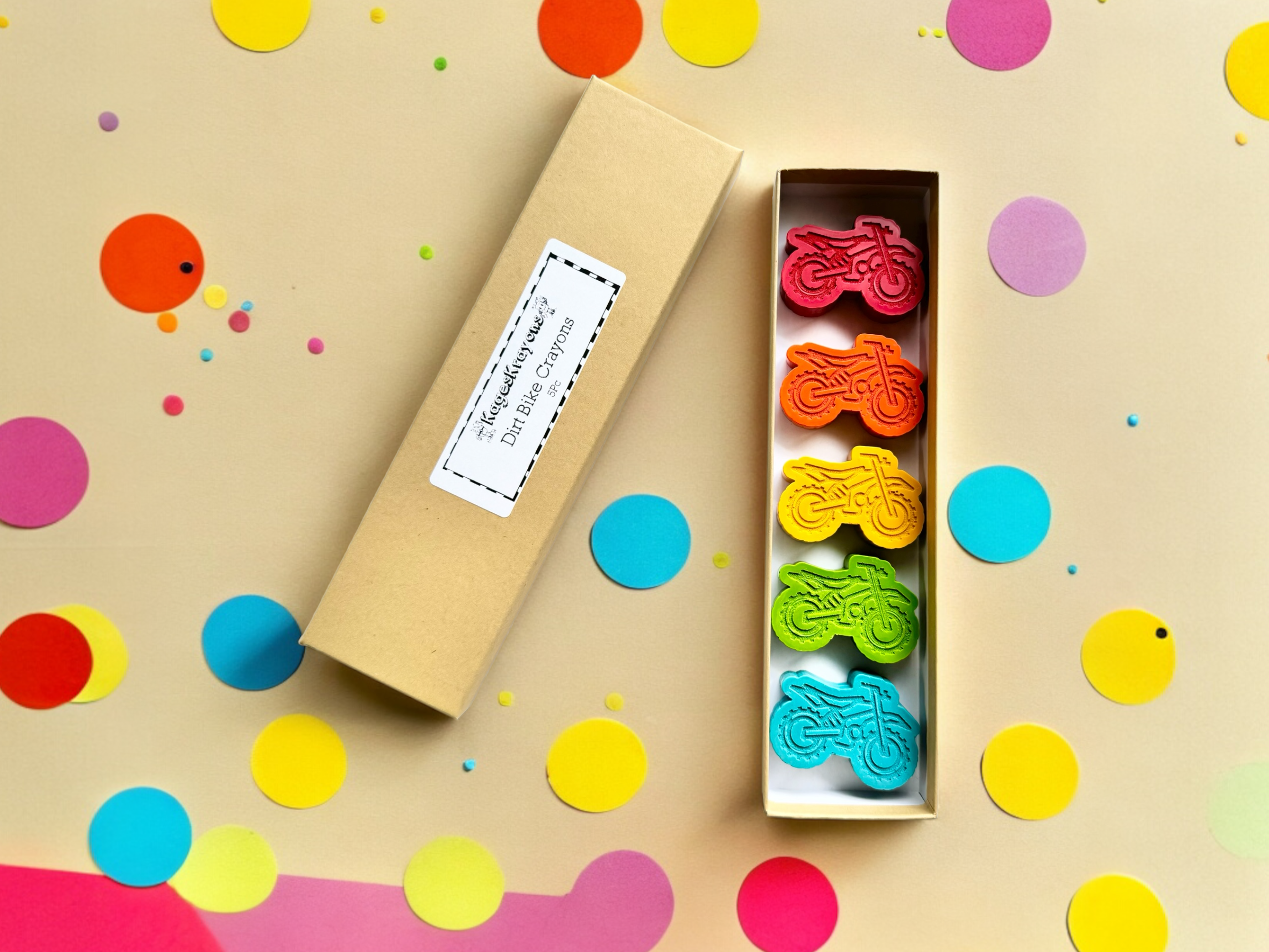 KagesKrayons - Wholesale Party Favor - Dirt Bike Motocross Crayons Gift Box3
