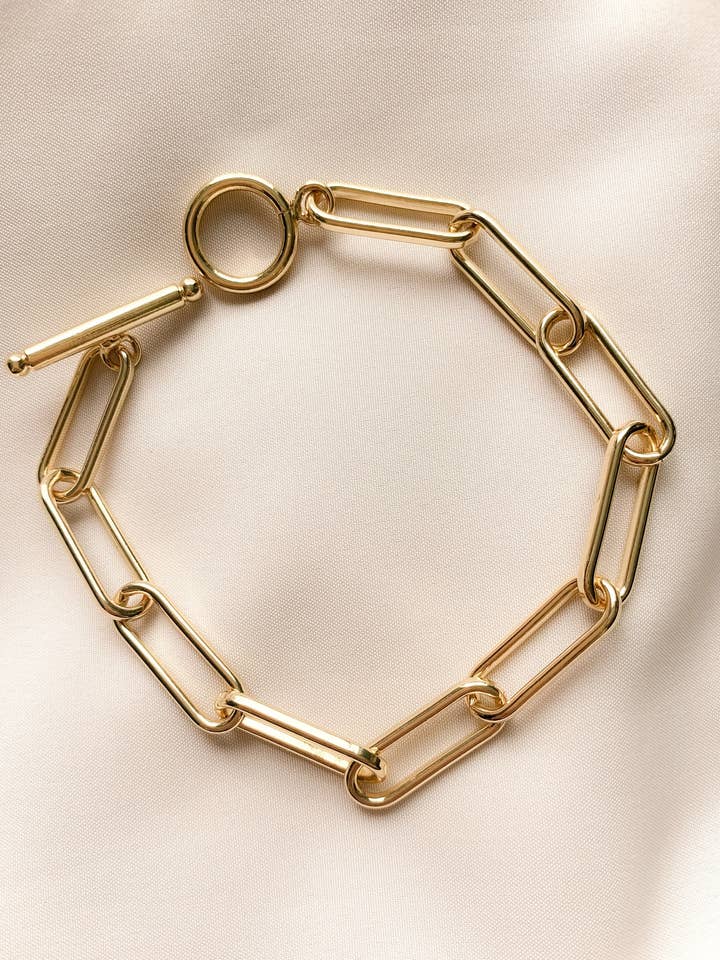 Bold Paperclip Bracelet for wholesale by Copper Rose Jewelry