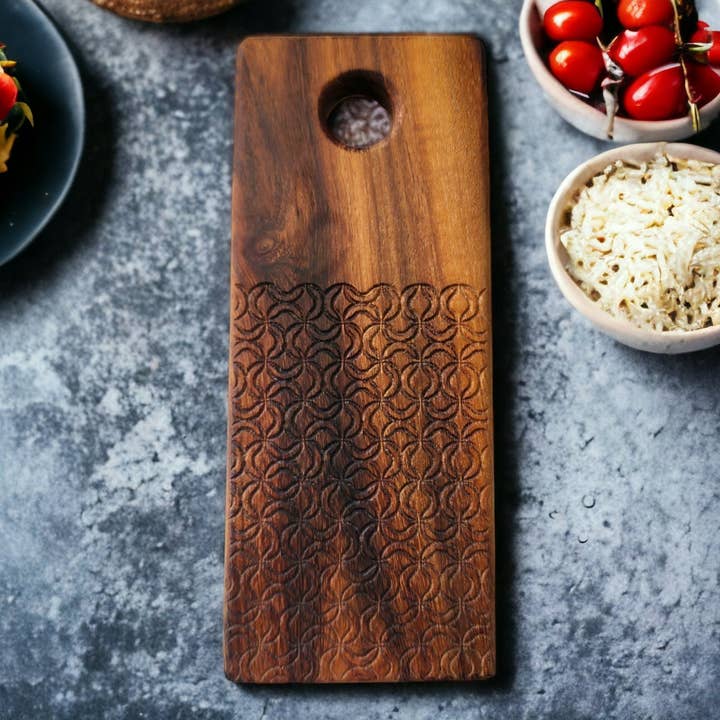 Luigi's Wood Shop - Wholesale Pasta Maker - Gnocchi Board with Artistic Pattern4