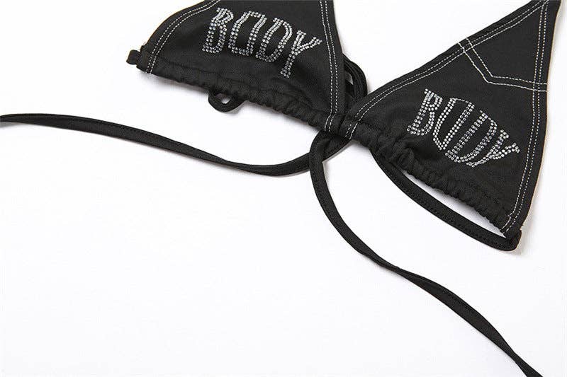 MB Fashion Wholesale - Vente Maillot de bain deux-pièces – femme - Ensemble haut de bikini licou et short taille haute MB FASHION 9747LY11