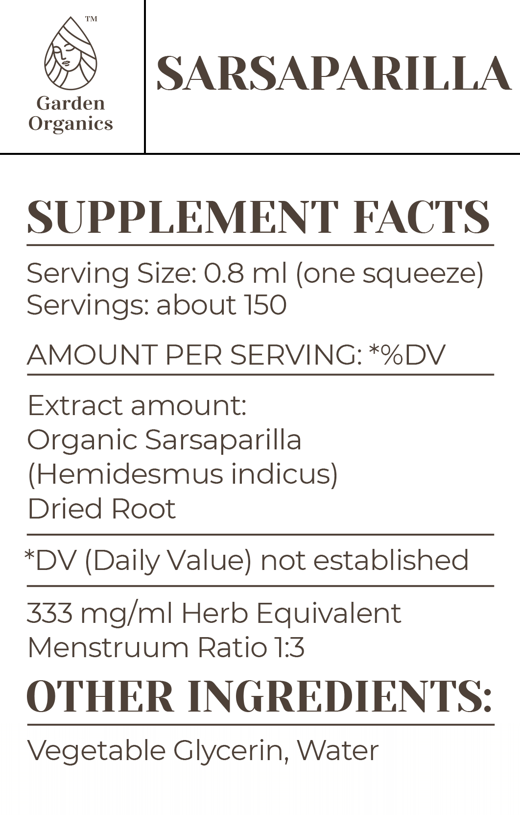 Garden Organics - Wholesale Tincture - Sarsaparilla Tincture3