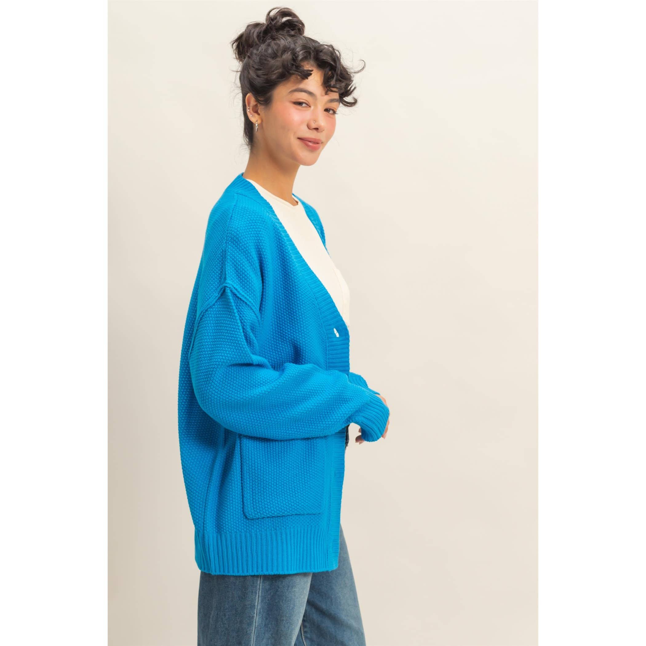 Double Zero - Vendita all'ingrosso Cardigan - Donna - Cardigan oversize con bottoni "Charm Them All"19