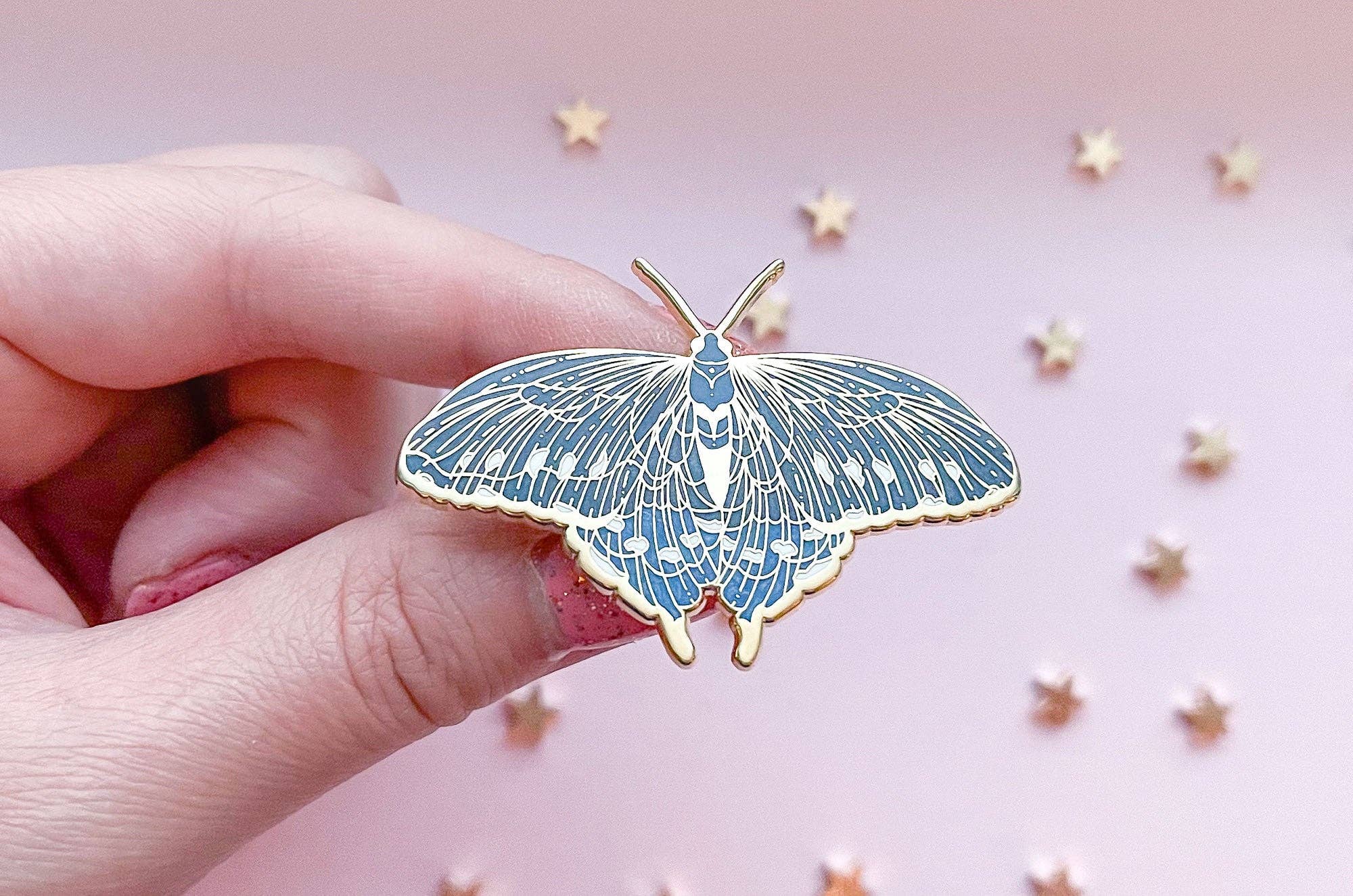 Alum and Ink - Wholesale Lapel Pin/Button - Pipevine Swallowtail Butterfly (Battus philenor) Enamel Pin2
