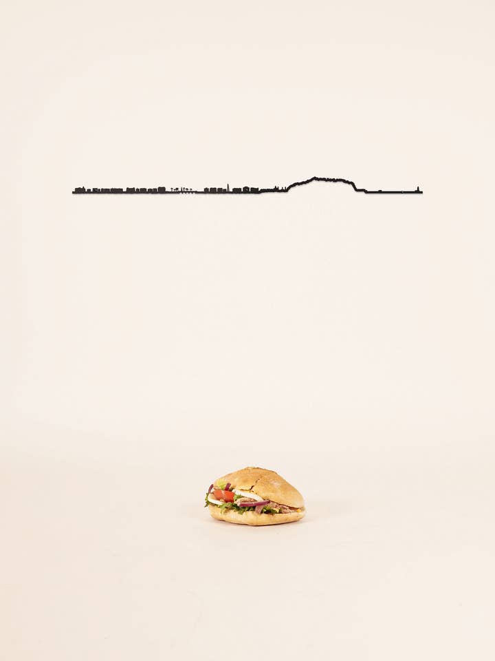 Wanddecoratie - Nice Skyline - Zwart (50cm) voor wholesale door The Line