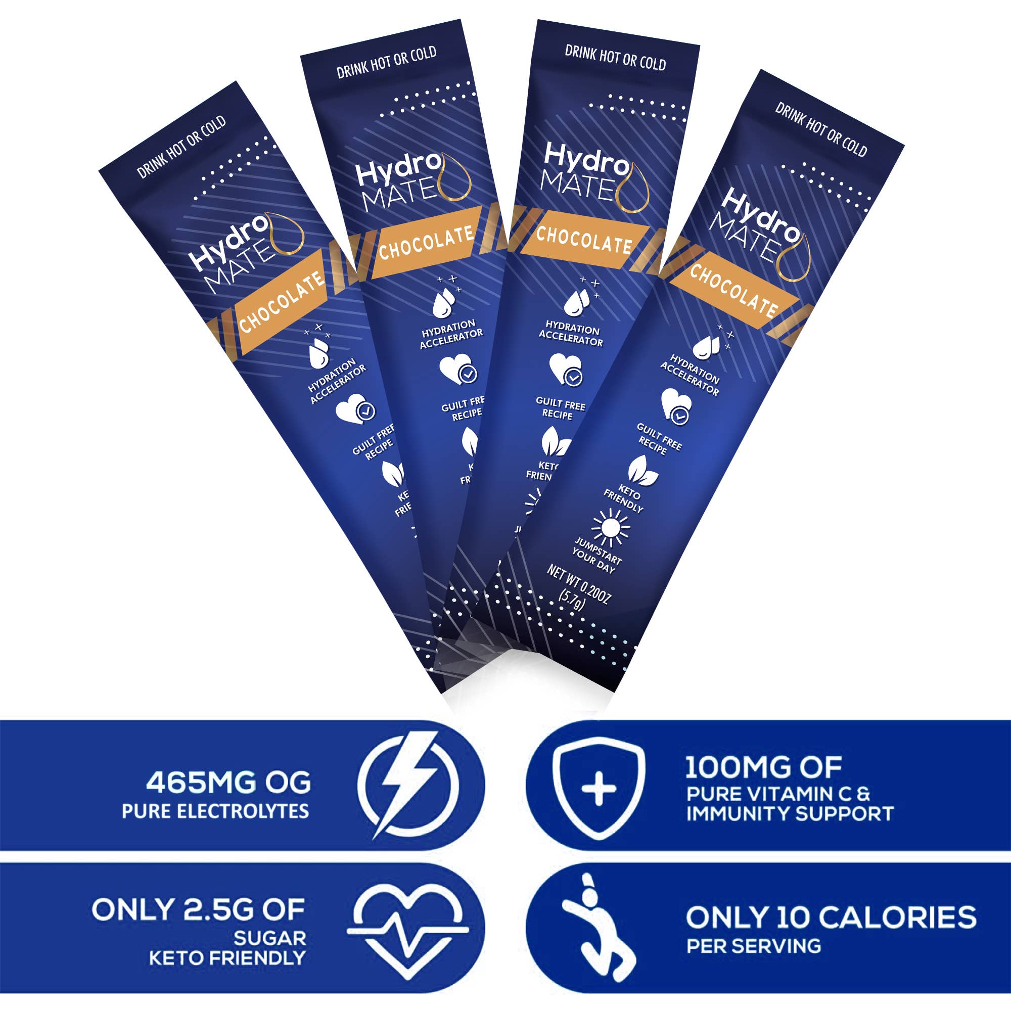 HydroMate - Wholesale Powdered Health Drink - HydroMATE Electrolyte Powder Chocolate (16 Sticks)2