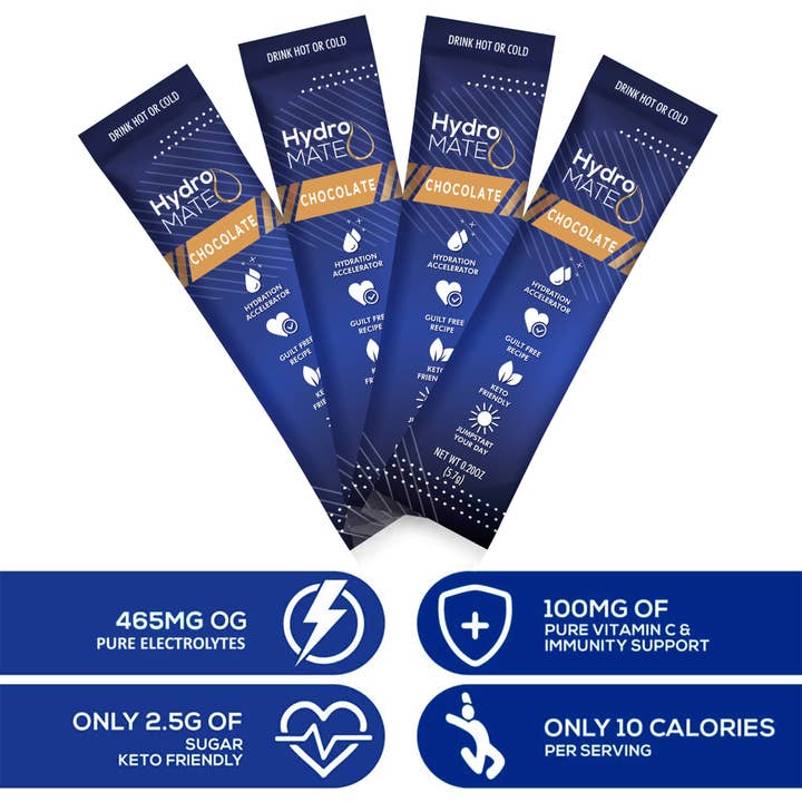 HydroMate - Wholesale Powdered Health Drink - HydroMATE Electrolyte Powder Chocolate (16 Sticks)2