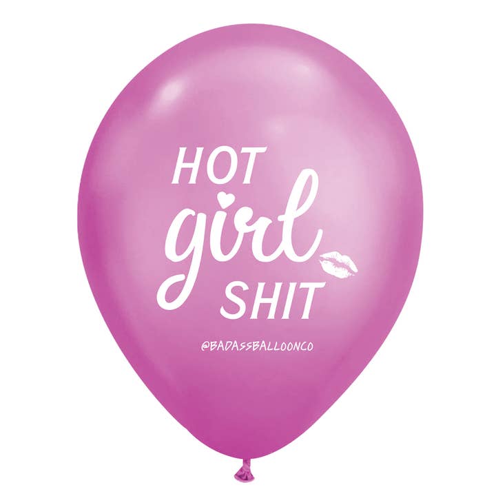 Globo de fiesta cromado «Hot Girl Shit» para venta al por mayor de Badass Balloon Co.