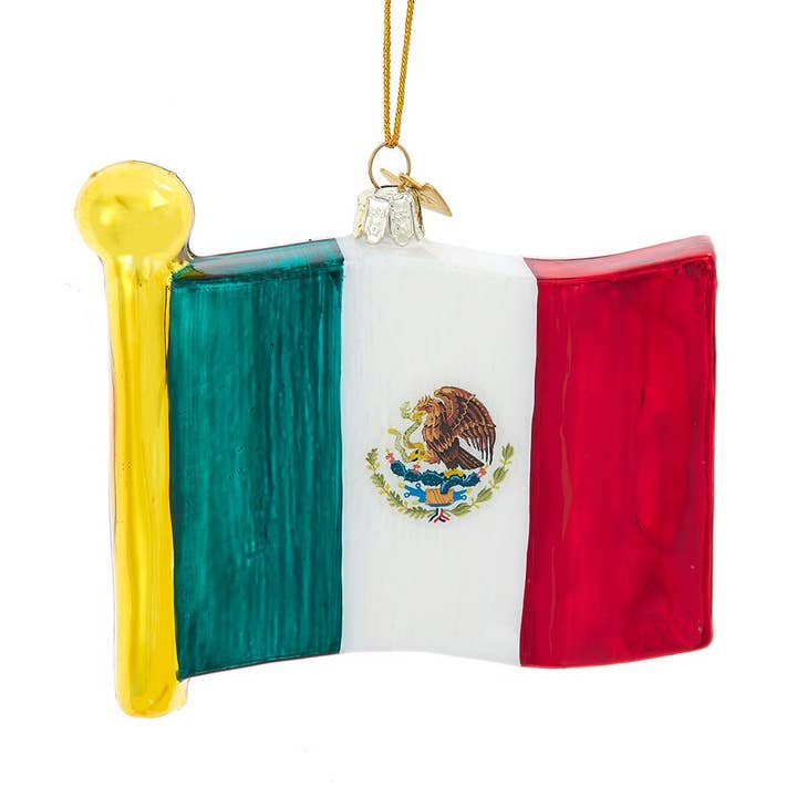Mexican Flag - Cedar Ornament Mexican Flag - Cedar Ornament