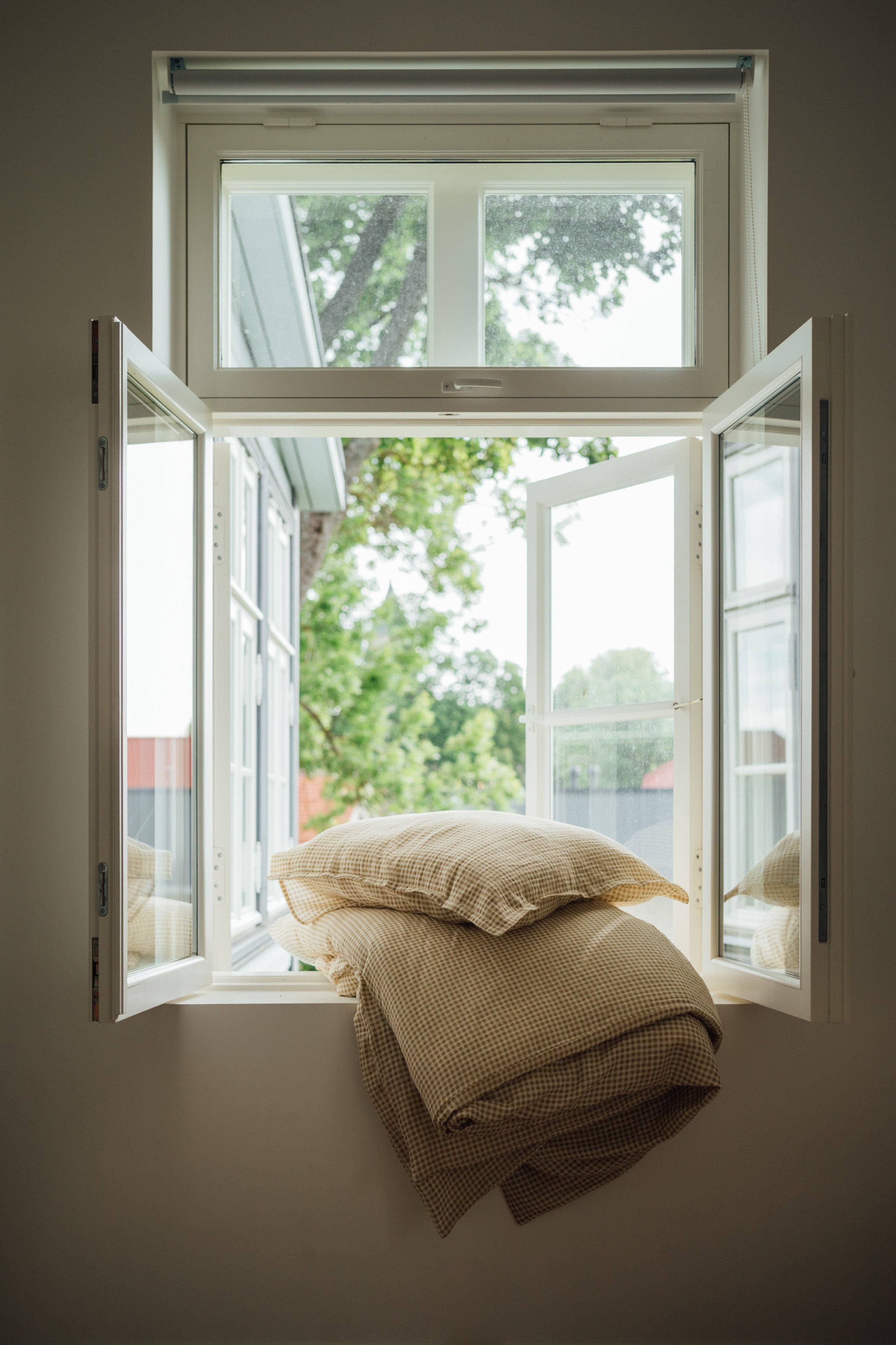 TISU - Wholesale Bedding set - TISU muslin duvet cover set, sizes for kids & adults, Beige Check