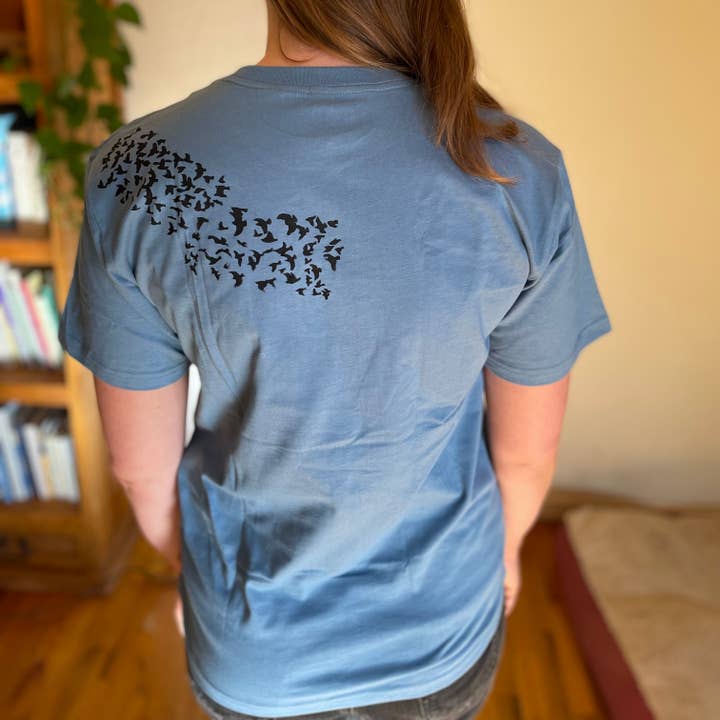 Sarah Drummond Art - Wholesale Shirt - Unisex - Handprinted T-shirt "Blackbirds"3