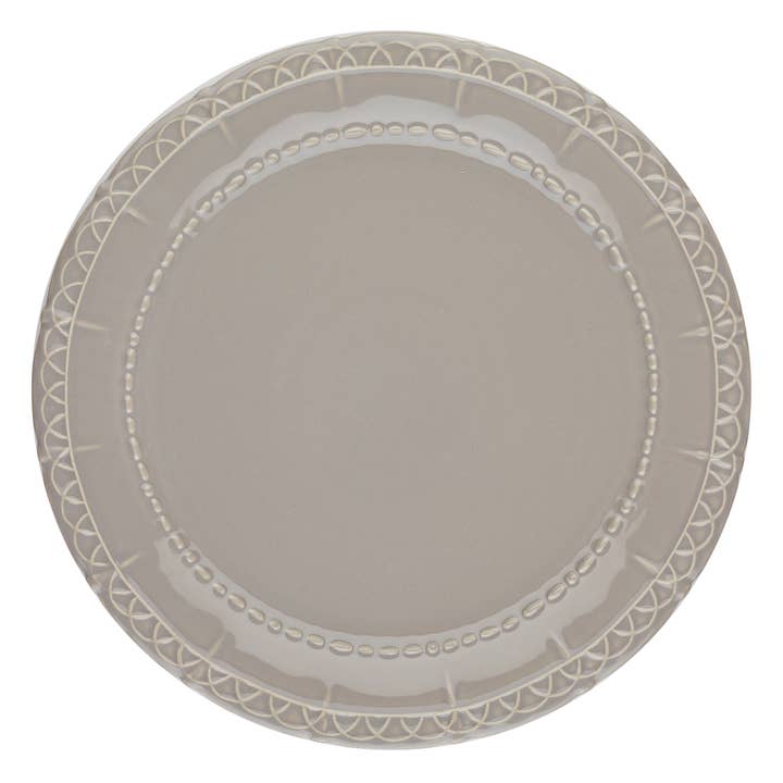 Historia Charger Greystone for wholesale by Skyros Designs