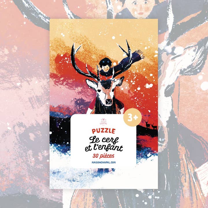 Puzzle Il Cervo e il Bambino (30 pezzi, per bambini) per la vendita all'ingrosso da parte di Maison Chapal