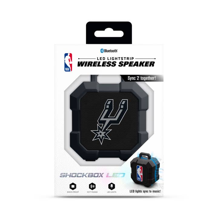 Prime Brands Group - Wholesale Speakers - NBA San Antonio Spurs Shockbox Wireless Speaker1
