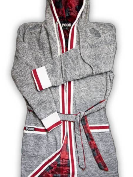 POOK - Wholesale Robe - Unisex - Pook Faux Fur Reversible Housecoat