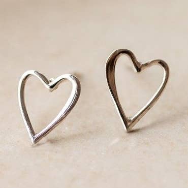 Brincos de coração esterlina por atacado de Shiny Soul Creations