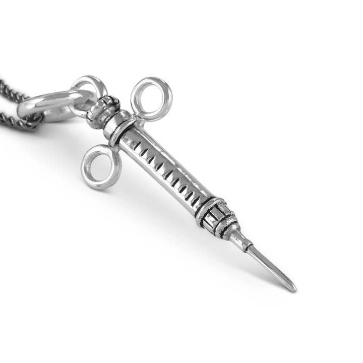 Ketting spuit - zilver voor wholesale door Lost Apostle